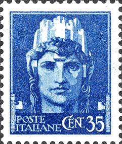 Francobollo Italia Turrita -  1929
