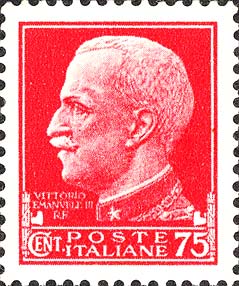 Francobollo Effigie di Vittorio Emanuele III Volta a Sinistra -  1929