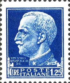 Francobollo Effigie di Vittorio Emanuele III Volta a Sinistra -  1929