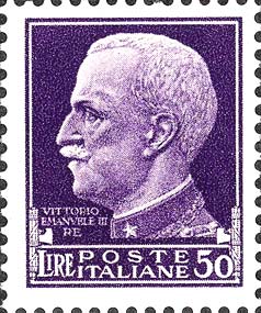 Francobollo Effigie di Vittorio Emanuele III Volta a Sinistra -  1929