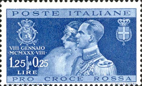 Francobollo Ritratti di Umberto di Savoia e Maria Josè del Belgio -  1930
