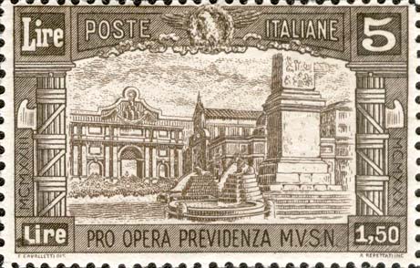 Francobollo Porta del Popolo -  1930