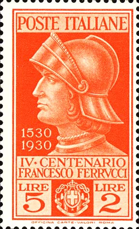 Francobollo Ritratto di Francesco Ferrucci -  1930