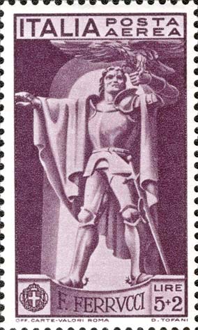 Francobollo Statua di Francesco Ferrucci -  1930