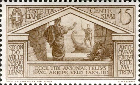 Francobollo Eleno Saluta Enea -  1930
