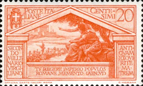 Francobollo Enea Riceve da Anchise il Mandato di Reggere i Popoli -  1930