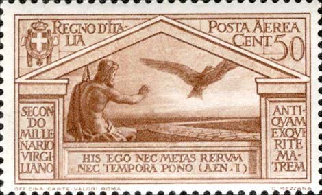 Francobollo Giove e Aquila su Strada Consolare -  1930