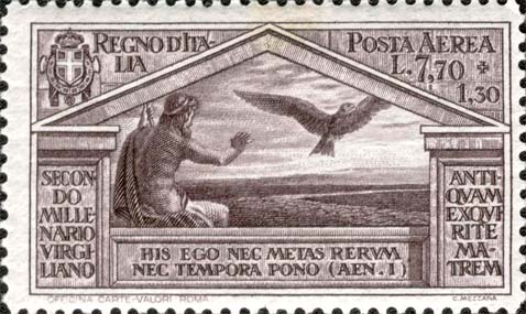 Francobollo Giove e Aquila su Strada Consolare -  1930
