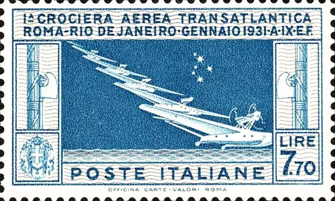 Francobollo Idrovolanti e Costellazione della Croce del Sud -  1930