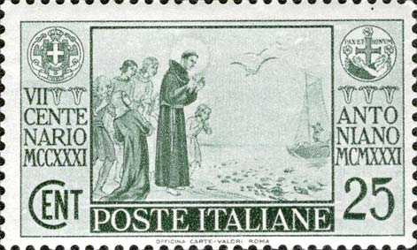 Francobollo Il Miracolo dei Pesci -  1931