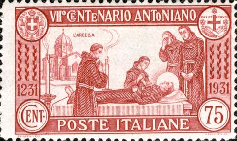 Francobollo Morte di Sant'Antonio -  1931