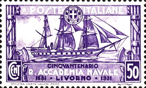 Francobollo Nave Scuola Amerigo Vespucci -  1931