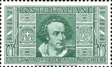 Francobollo Ritratto di Vittorio Alfieri -  1932