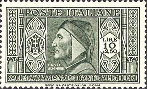 Francobollo Ritratto di Dante Alighieri -  1932