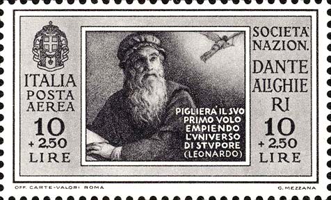 Francobollo Ritratto di Leonardo da Vinci -  1932
