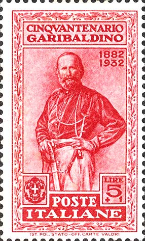 Francobollo Ritratto di Giuseppe Garibaldi -  1932