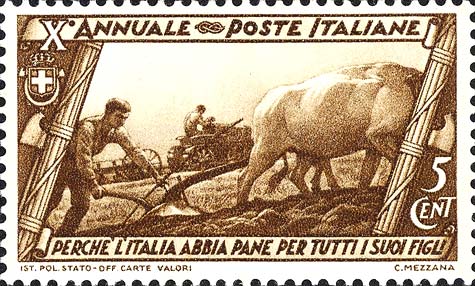 Francobollo La Battaglia del Grano -  1932