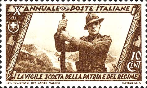 Francobollo La Milizia Volontaria per la Sicurezza Nazionale -  1932