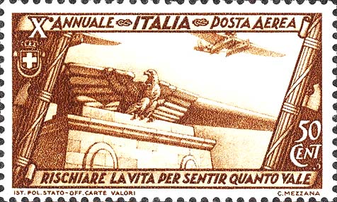 Francobollo Aquila ed Aerei -  1932