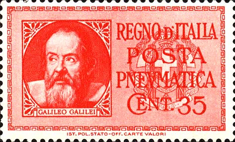 Francobollo Ritratto di Galileo Galilei Entro un Ovale -  1933