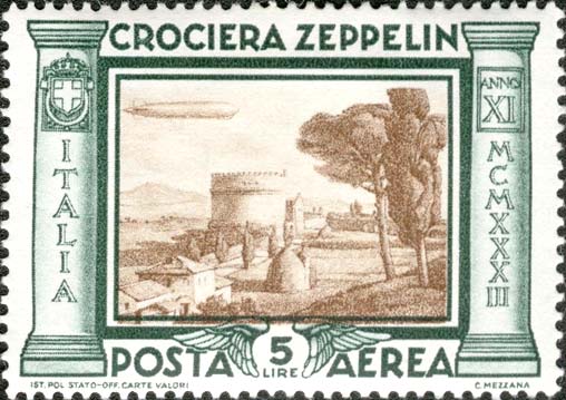 Francobollo Tomba di Cecilia Metella -  1933