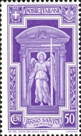 Francobollo Angelo che Porta la Croce -  1933