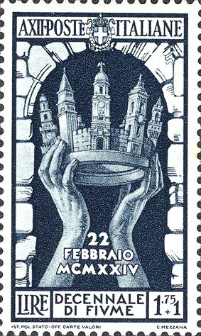 Francobollo Corona Turrita -  1934