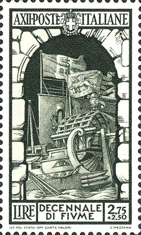 Francobollo Nave Romana, Galea Veneziana ed Incrociatore Italiano -  1934