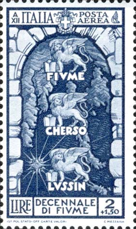 Francobollo Leoni di Dalmazia e delle Isole Dalmate -  1934