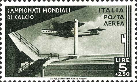 Francobollo Stadio di Firenze ed Aeroplano -  1934