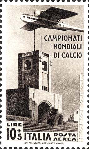 Francobollo Stadio di Bologna ed Aeroplano -  1934