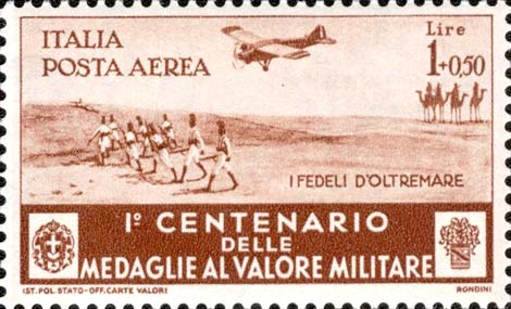 Francobollo Truppe Coloniali, "i Fedeli d'Oltremare" -  1934