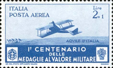 Francobollo Aviazione in Libia, "Aquile d'Italia" -  1934