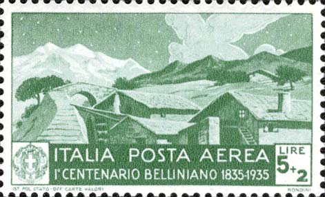 Francobollo Scena della Sonnambula -  1935