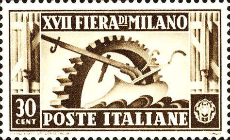 Francobollo Simboli dell'Industria e dell'Agricoltura -  1936