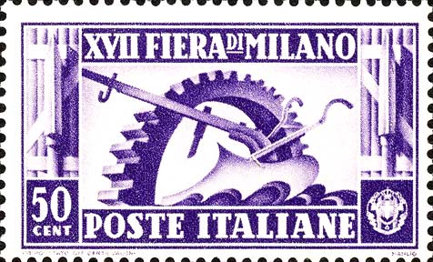 Francobollo Simboli dell'Industria e dell'Agricoltura -  1936