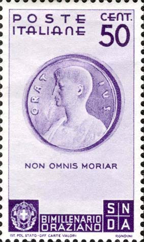 Francobollo Medaglione Raffigurante Orazio -  1936