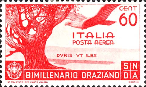 Francobollo Leccio ed Aquila -  1936