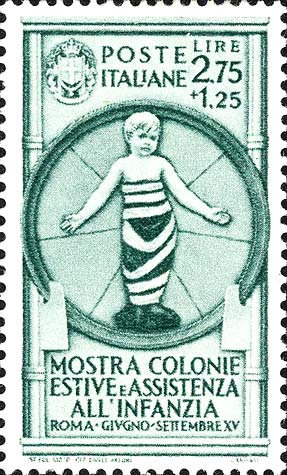 Francobollo Bambino in Fasce -  1937