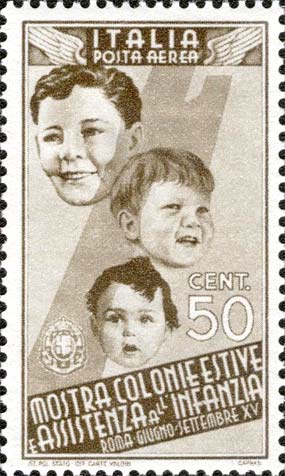 Francobollo Volti di Bambini -  1937