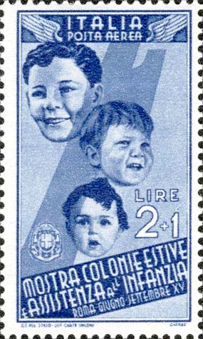Francobollo Volti di Bambini -  1937