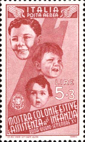 Francobollo Volti di Bambini -  1937