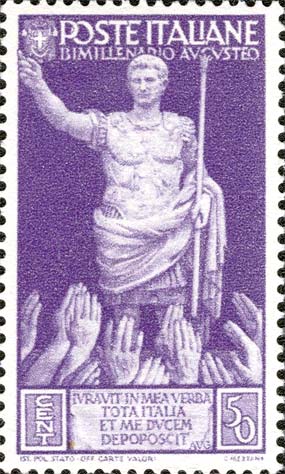 Francobollo Elezione ad Imperatore di Augusto -  1937