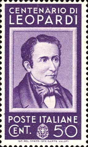 Francobollo Ritratto di Giacomo Leopardi -  1937