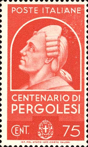 Francobollo Ritratto di Pergolesi -  1937
