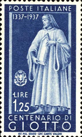 Francobollo Ritratto di Giotto -  1937