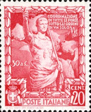 Francobollo Augusto Imperatore -  1938