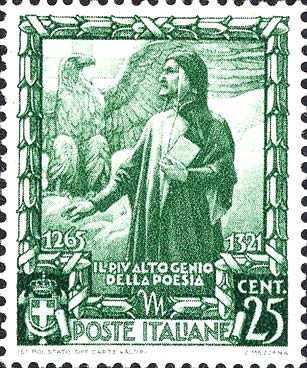 Francobollo Dante Alighieri -  1938