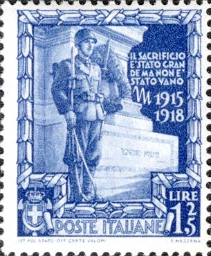 Francobollo La Prima Guerra Mondiale -  1938