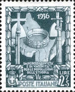 Francobollo La Conquista dell'Impero Etiopico -  1938